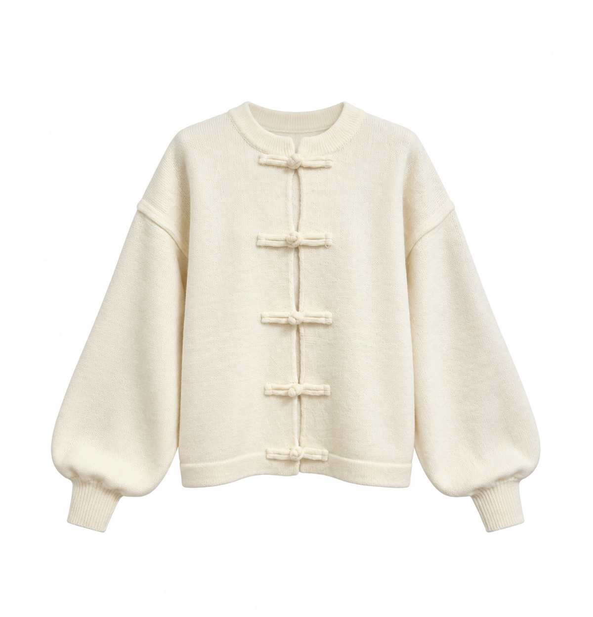 Cream Toggle Cardigan