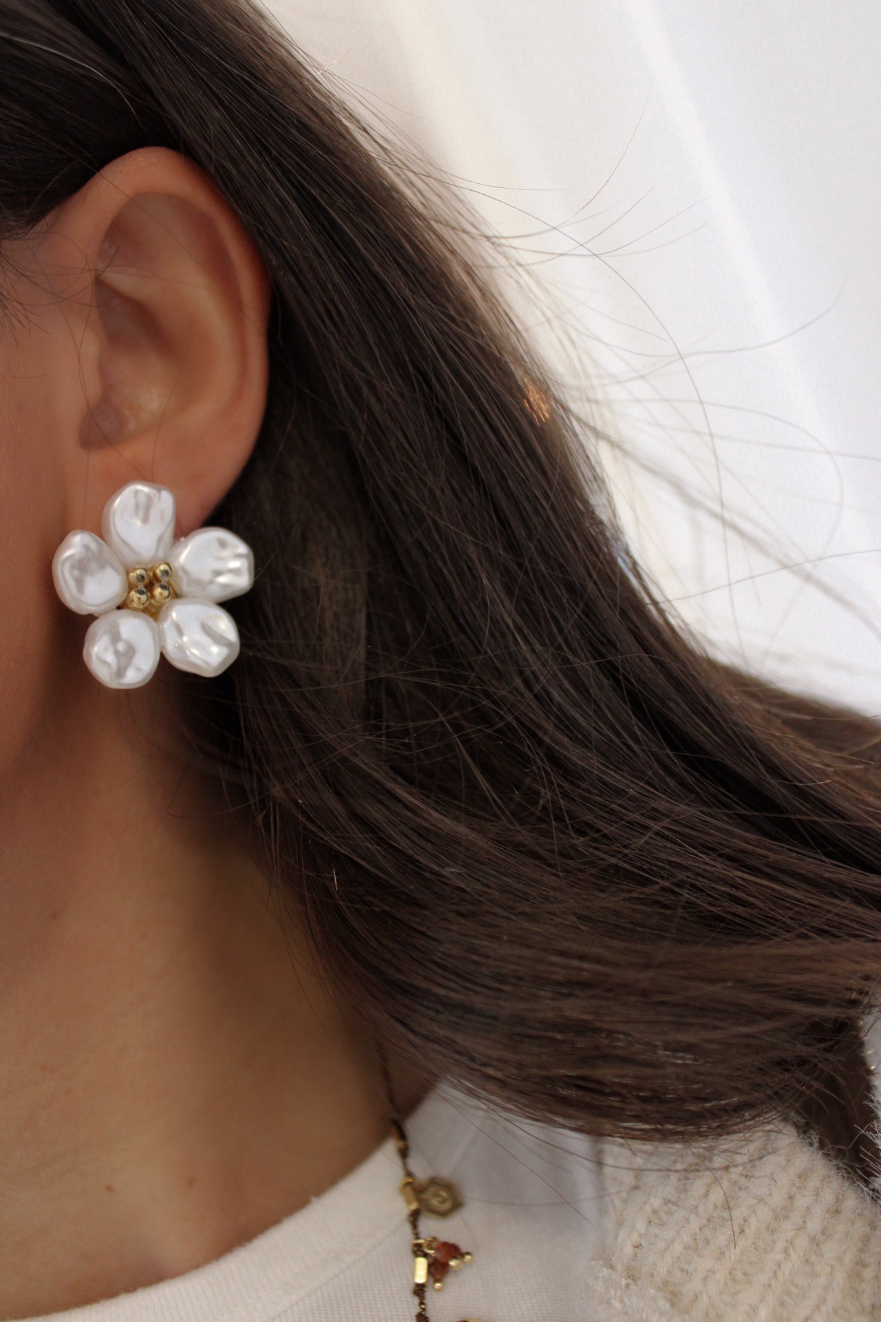 Pearl Flower Earrings