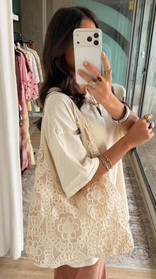 Boho Lace Crochet Bag