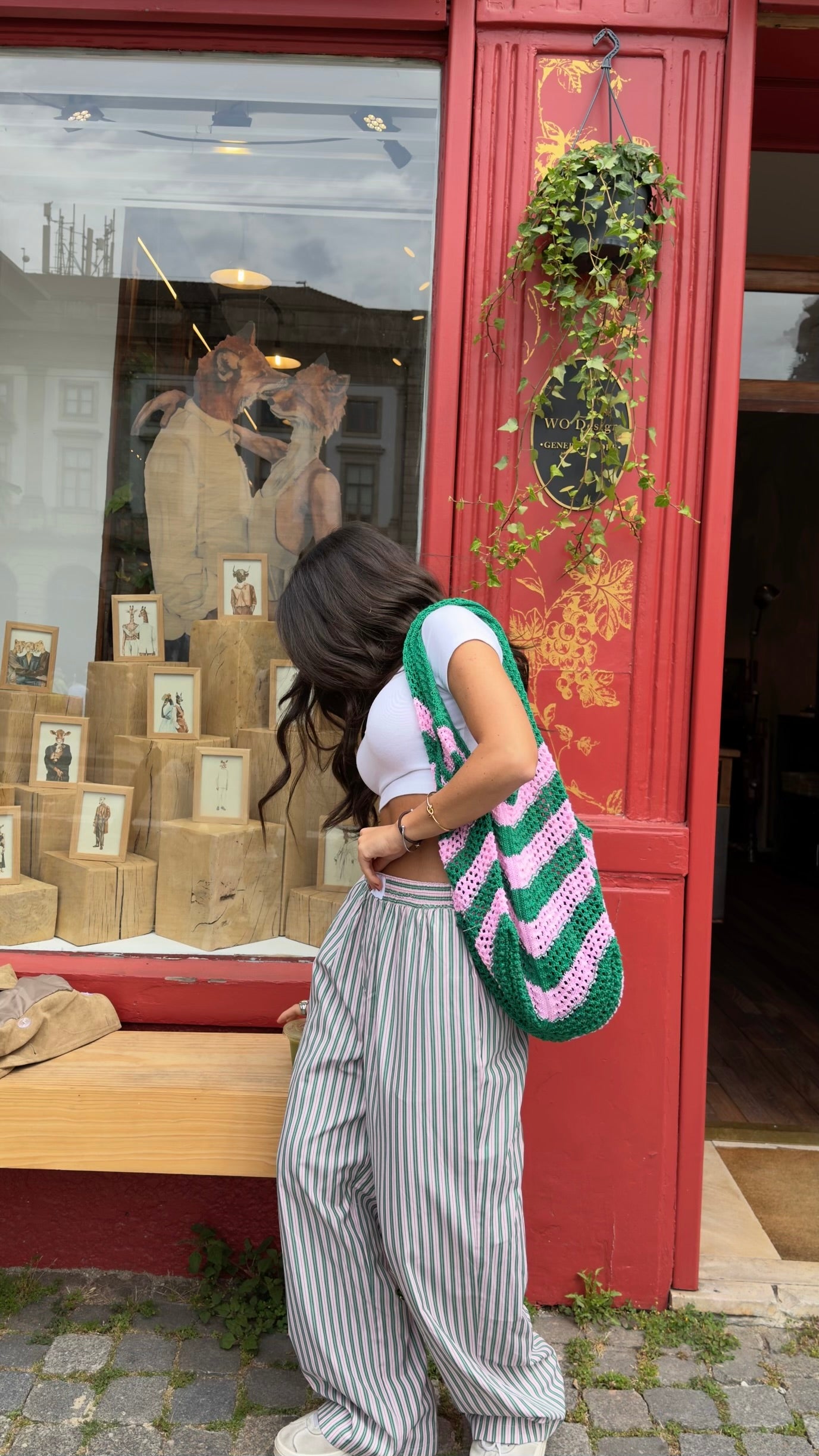 Summer Crochet Striped Bag