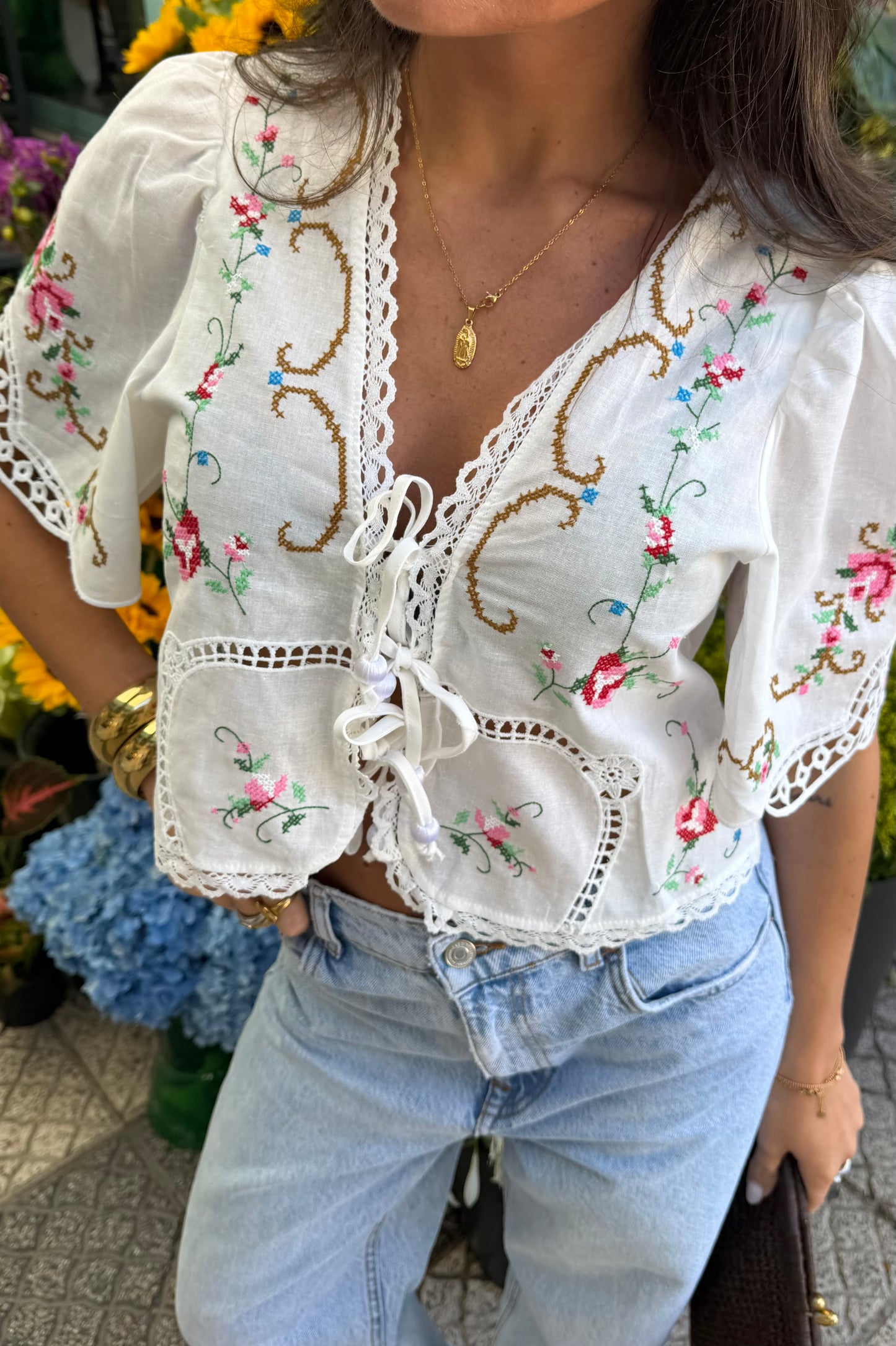Rosalie Embroidered Top