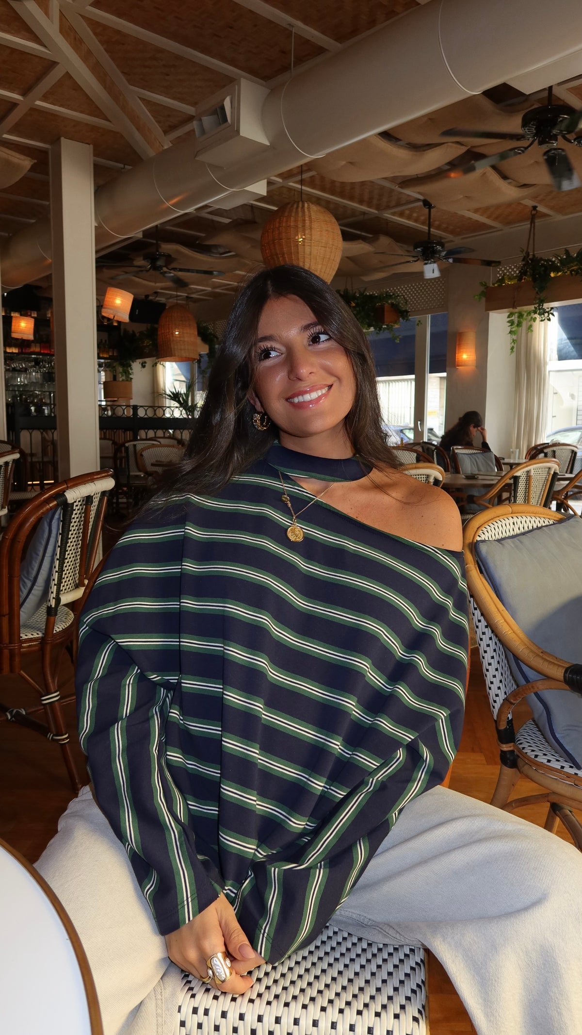 Striped Asymmetric Sweater