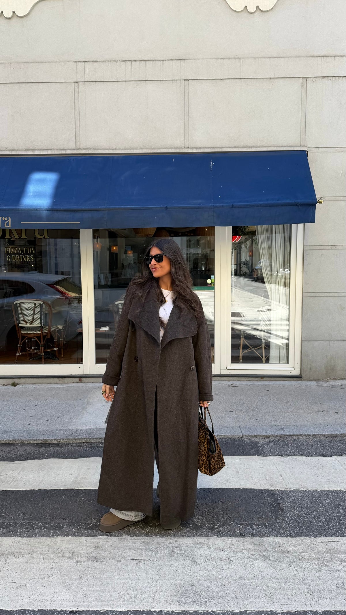 Chocolate Brown Long Wool Coat
