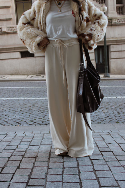 Cream Jogger Pant