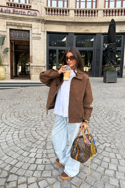 Suede Effect Jacket