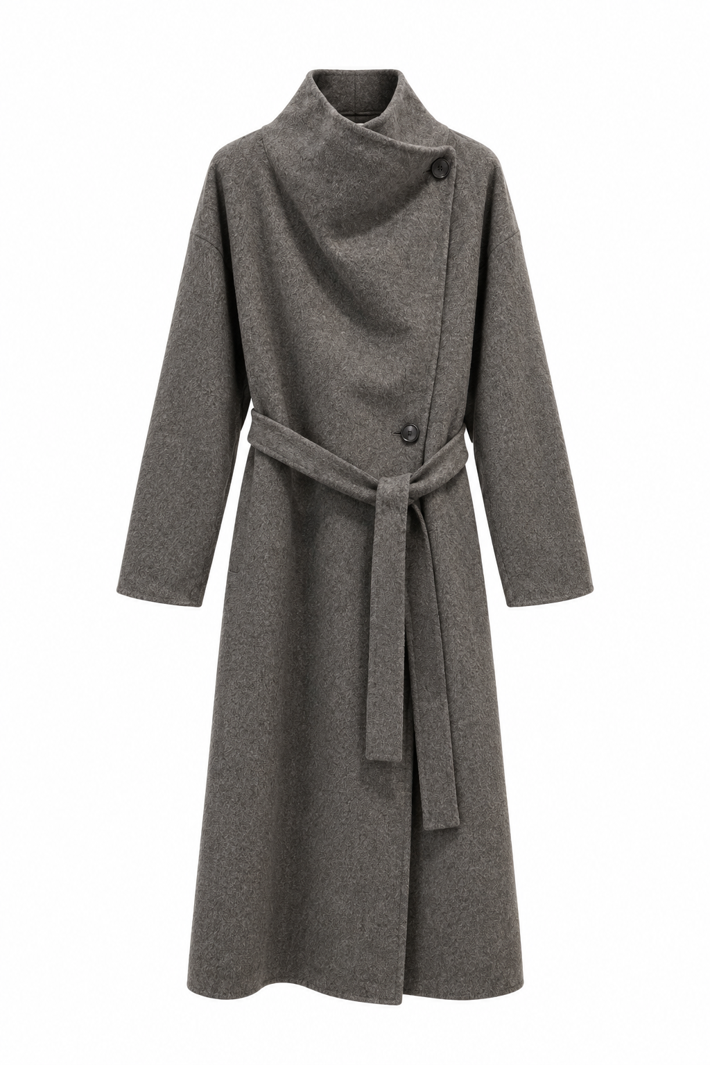 Chocolate Brown Long Wool Coat