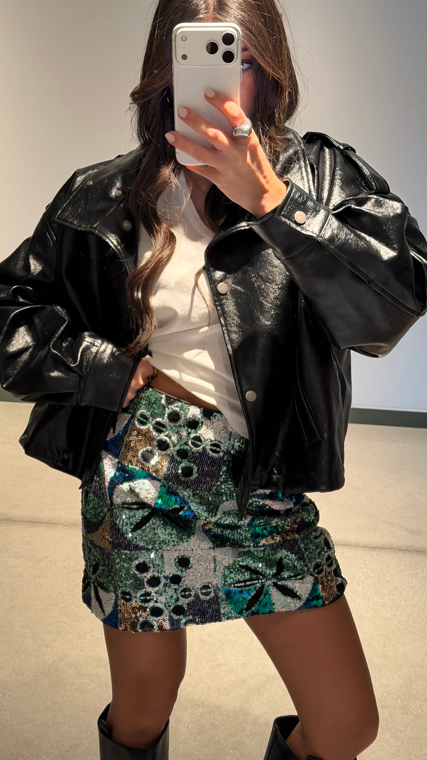 Emerald Sequin Statement Skirt
