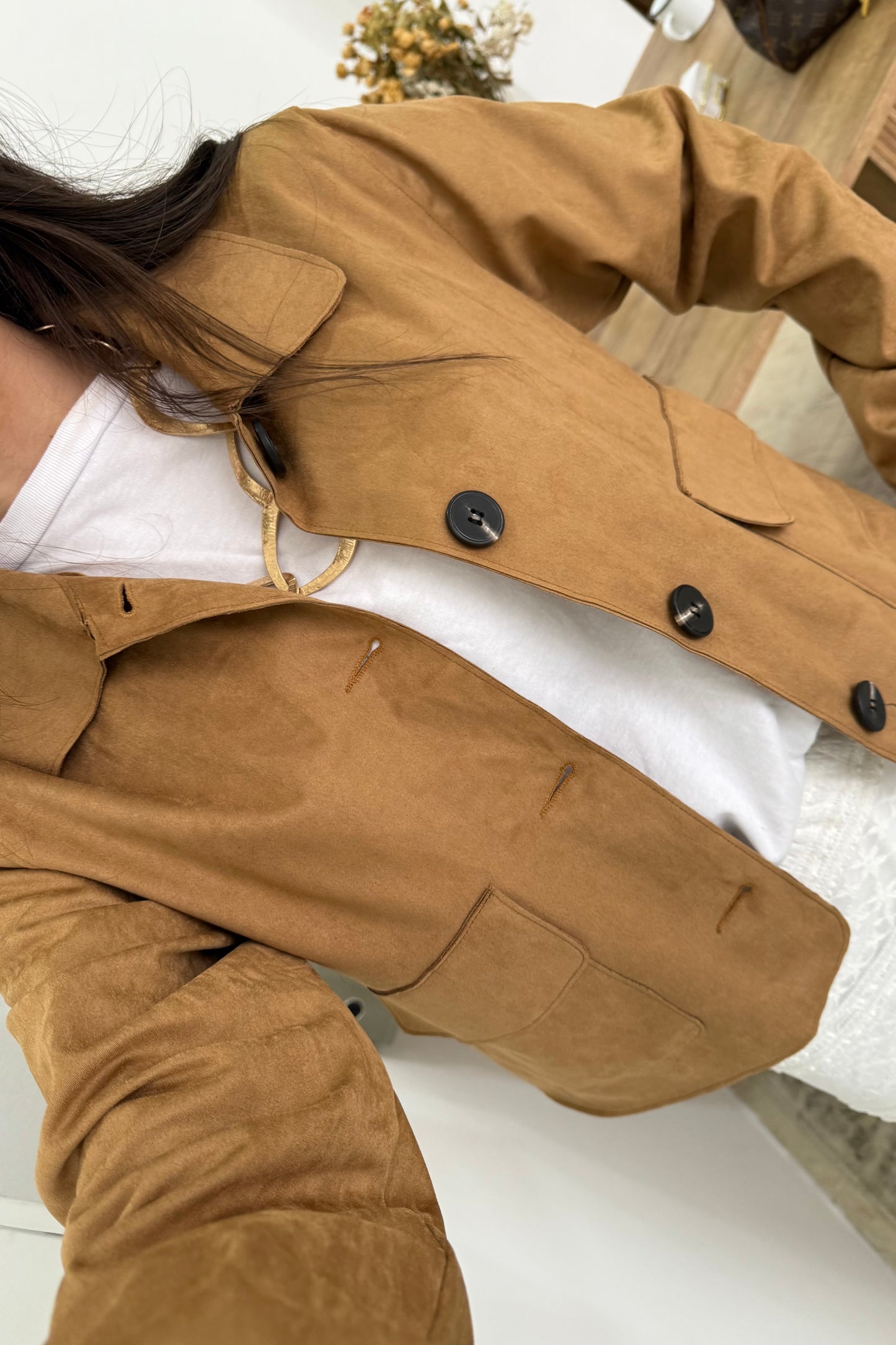 Suede-Effect Jacket
