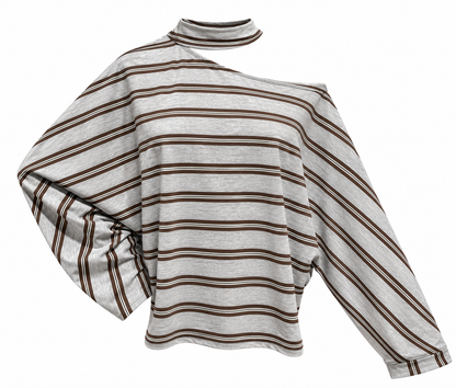Striped Asymmetric Sweater