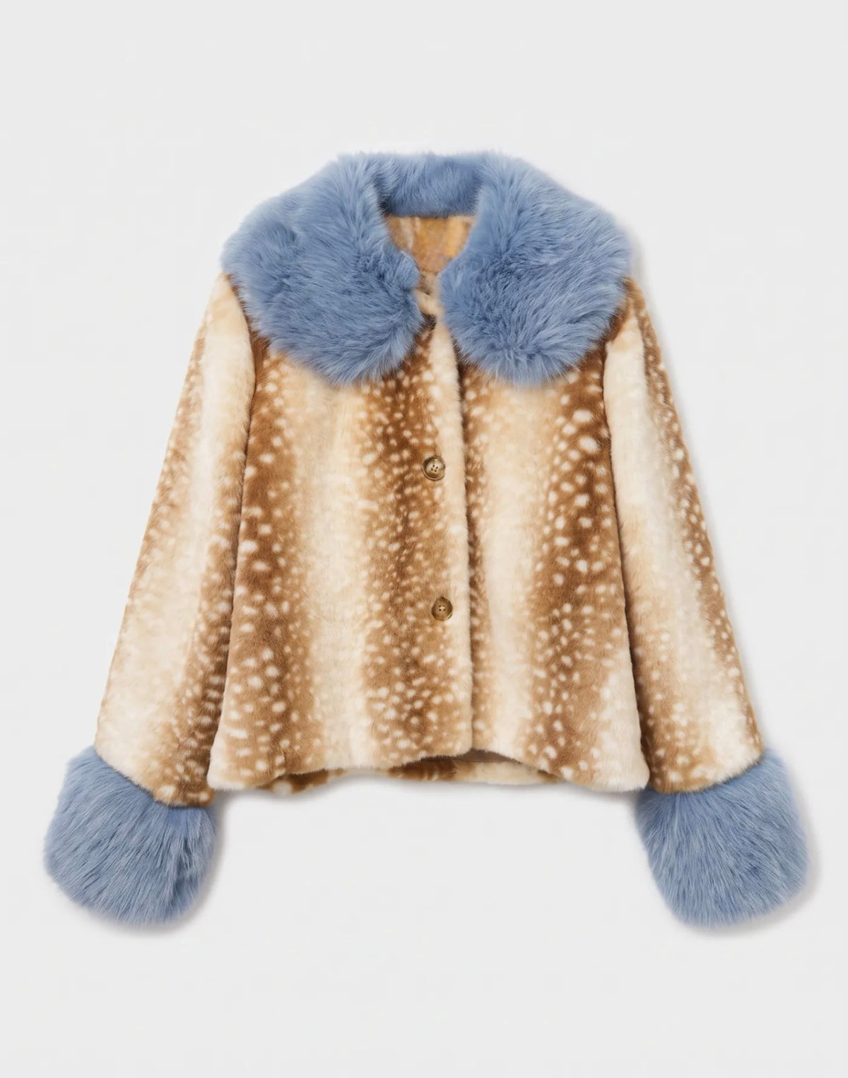 Bambi Print Faux Fur Jacket