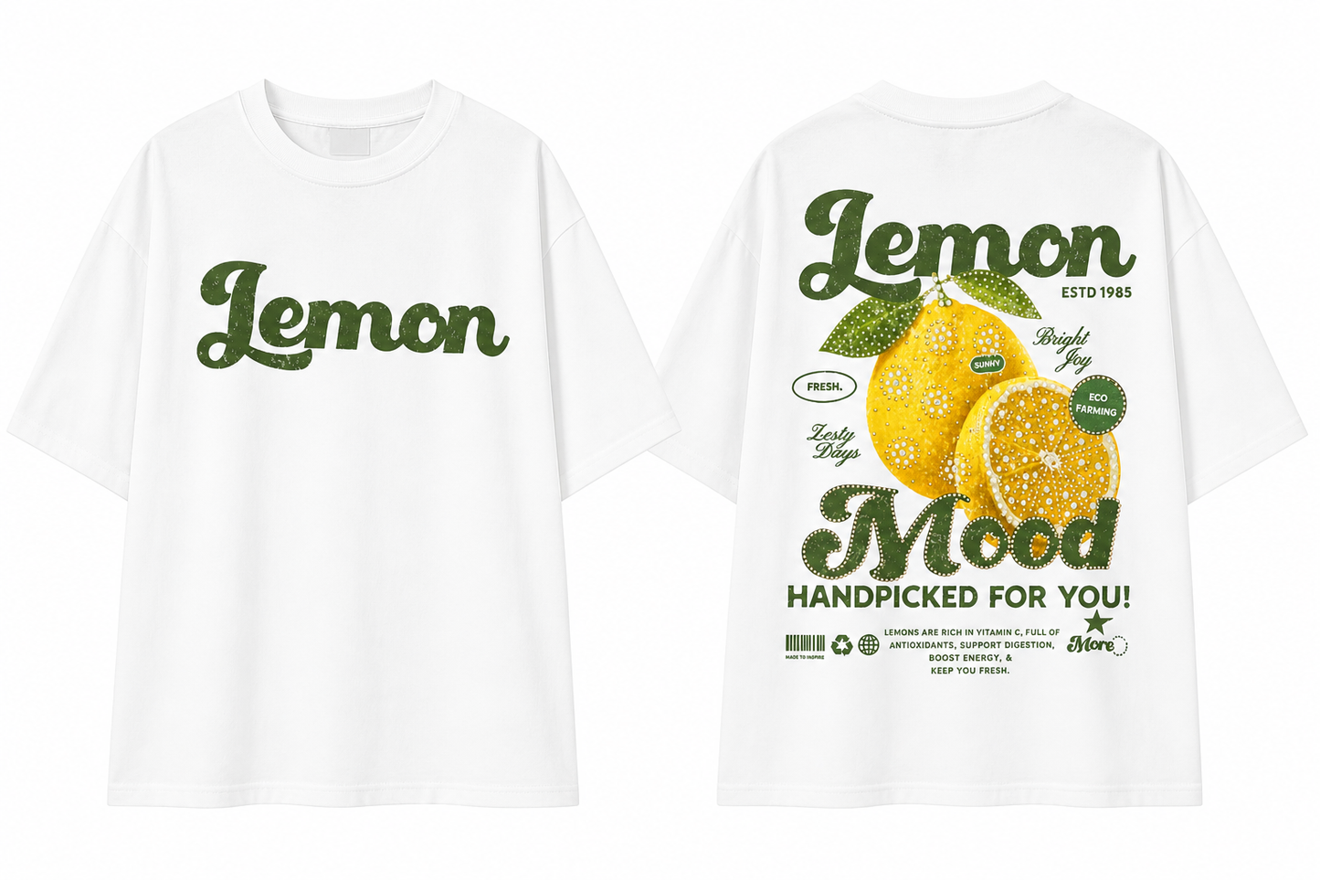 Amalfi Lemon Oversized Tee