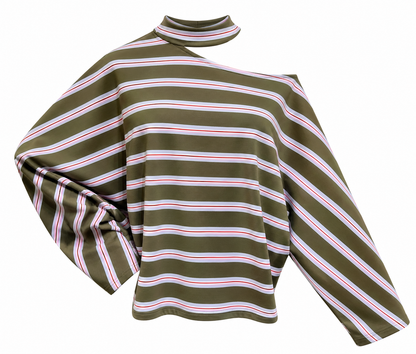 Striped Asymmetric Sweater
