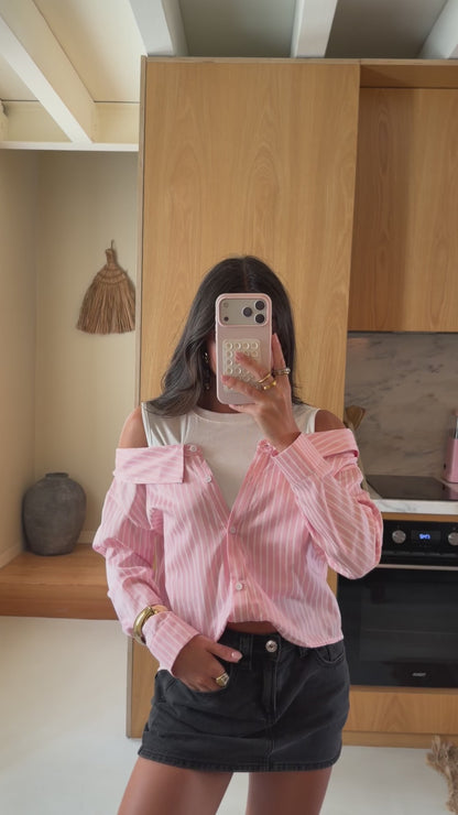 Soft Pink Layered Shirt